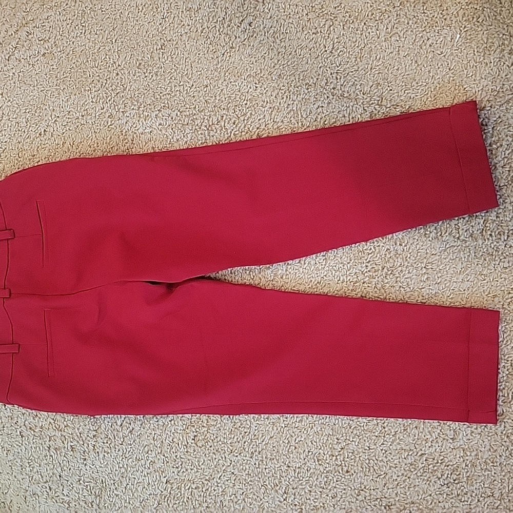 LOFT Red Capri Dress Pants - Picture 3 of 3